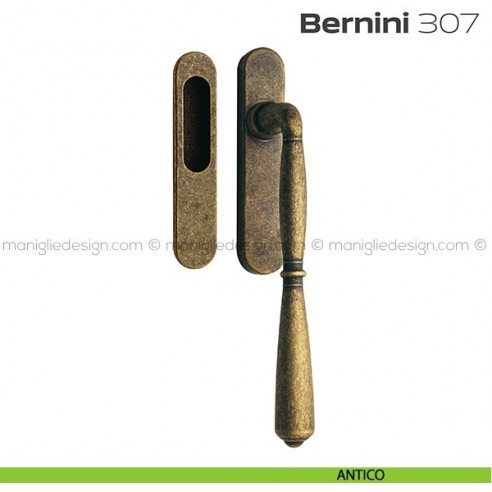 Maniglione per alzante scorrevole 307 Bernini singolo antico