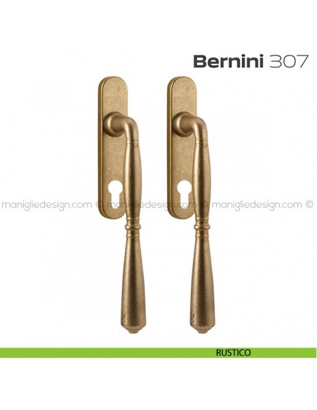 Maniglione per alzante scorrevole 307 Bernini Reguitti accoppiato rustico