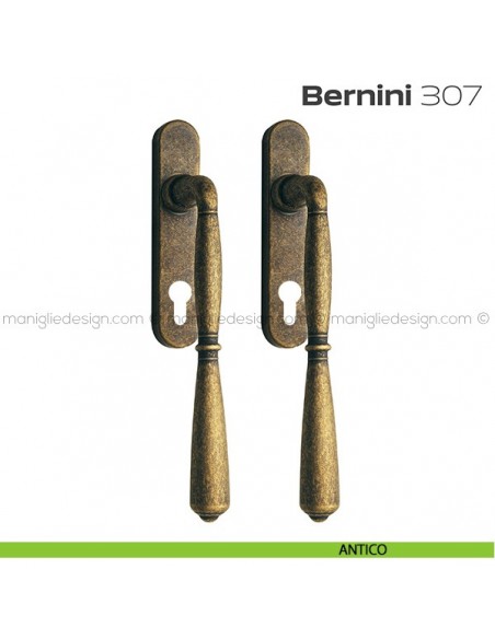 Maniglione per alzante scorrevole 307 Bernini Reguitti accoppiato antico