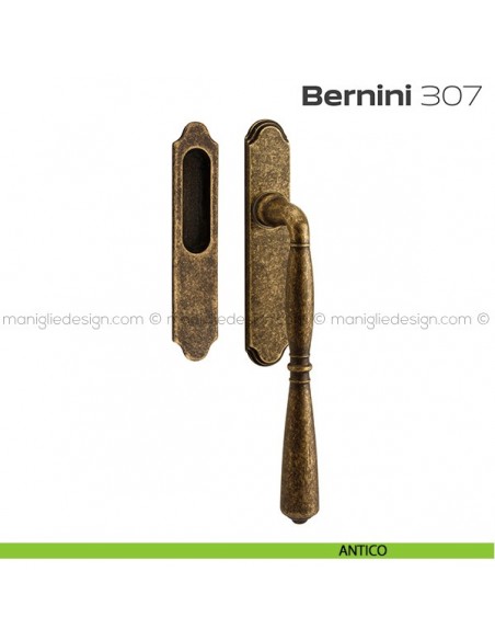 Maniglione per alzante scorrevole Bernini 307 singolo antico