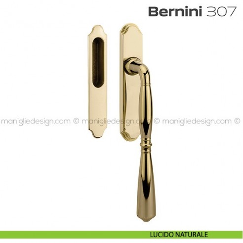 Maniglione per alzante scorrevole Bernini 307 singolo lucido naturale
