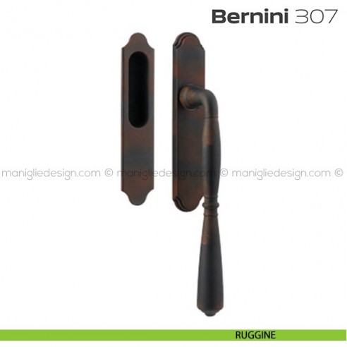 Maniglione per alzante scorrevole Bernini 307 singolo ruggine