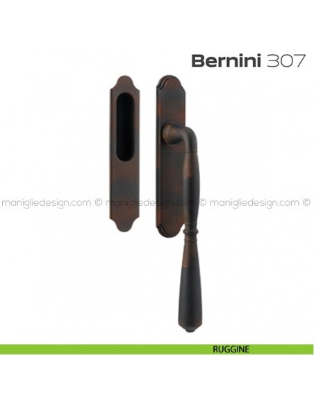 Maniglione per alzante scorrevole Bernini 307 singolo ruggine