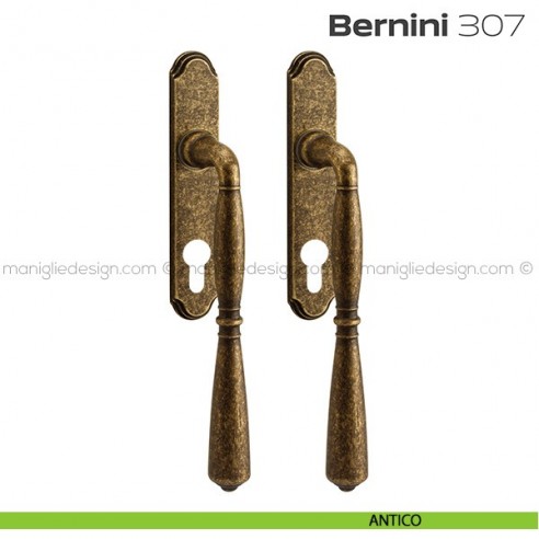 Maniglione per alzante scorrevole Bernini 307 Reguitti accoppiato antico