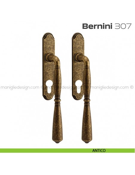 Maniglione per alzante scorrevole Bernini 307 Reguitti accoppiato antico