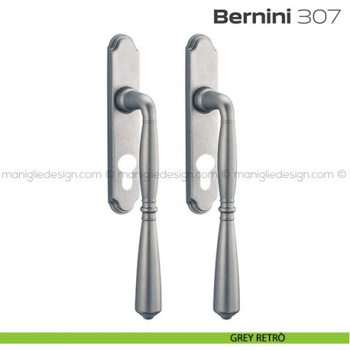 Maniglione per alzante scorrevole Bernini 307 Reguitti accoppiato grey retrò