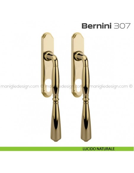 Maniglione per alzante scorrevole Bernini 307 Reguitti accoppiato lucido naturale