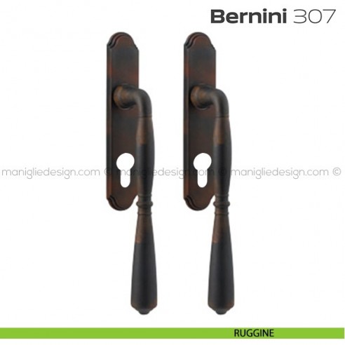 Maniglione per alzante scorrevole Bernini 307 Reguitti accoppiato ruggine