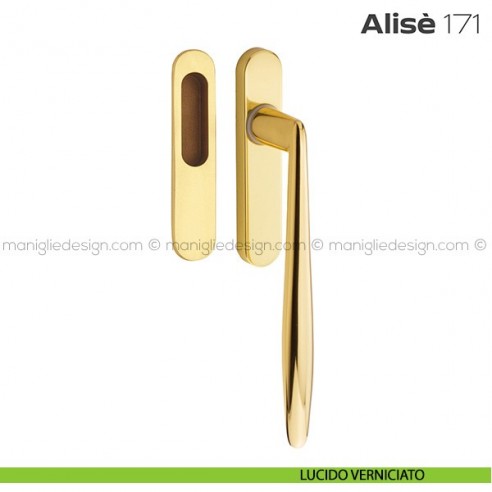 Maniglione per alzante scorrevole 171 Alisè singolo lucido verniciato