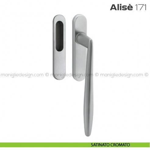 Maniglione per alzante scorrevole 171 Alisè singolo satinato cromato