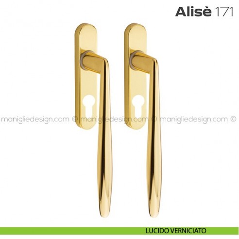 Maniglione per alzante scorrevole 171 Alisè Reguitti accoppiato lucido verniciato