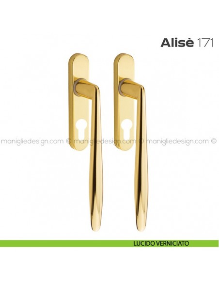 Maniglione per alzante scorrevole 171 Alisè Reguitti accoppiato lucido verniciato