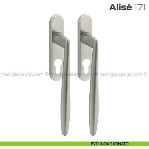 Maniglione per alzante scorrevole 171 Alisè Reguitti accoppiato PVD inox satinato