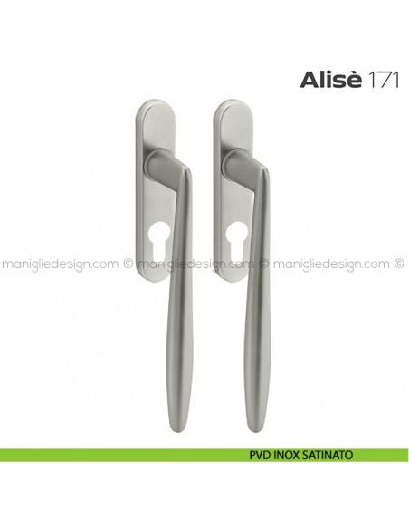 Maniglione per alzante scorrevole 171 Alisè Reguitti accoppiato PVD inox satinato