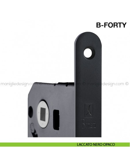 Serratura magnetica Bonaiti B-Forty chiave modello N65 laccato nero opaco