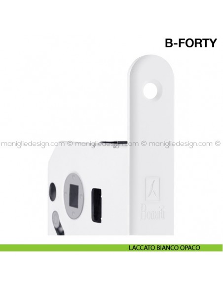 Serratura magnetica Bonaiti B-Forty yale modello N69 laccato bianco opaco
