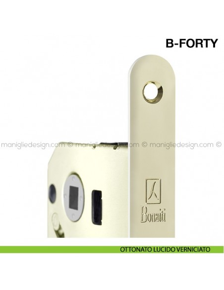 Serratura magnetica Bonaiti B-Forty yale modello N69 ottonato lucido verniciato