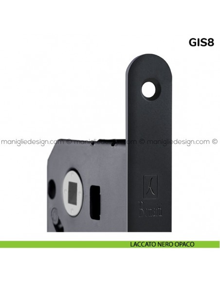 Contropiastra per serratura magnetica Bonaiti modello GIS8 laccato nero opaco