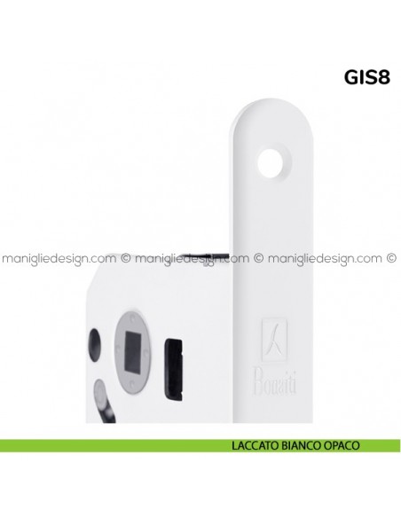 Contropiastra per serratura magnetica Bonaiti modello GIS8 laccato bianco opaco