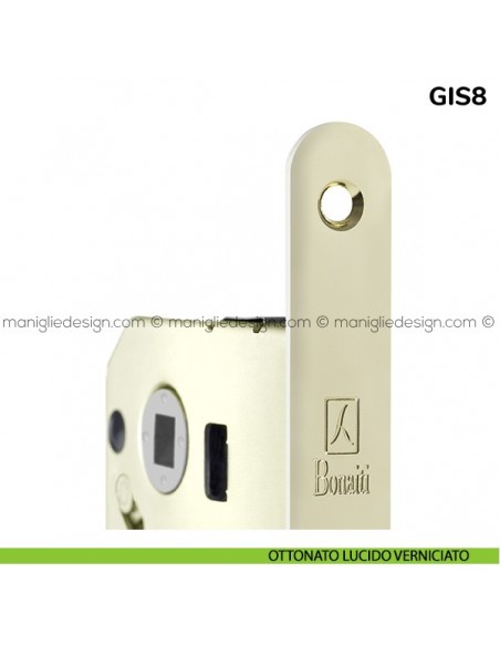 Contropiastra per serratura magnetica Bonaiti modello GIS8 ottonato lucido verniciato