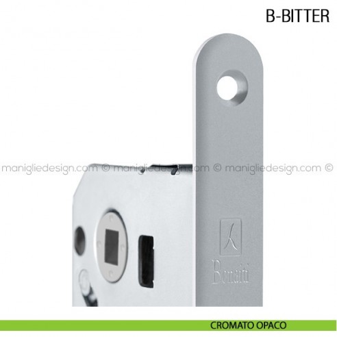 Serratura meccanica Bonaiti B-Bitter nottolino WC modello T61 cromato opaco