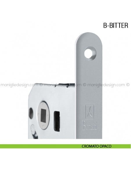Serratura meccanica Bonaiti B-Bitter nottolino WC modello T61 cromato opaco