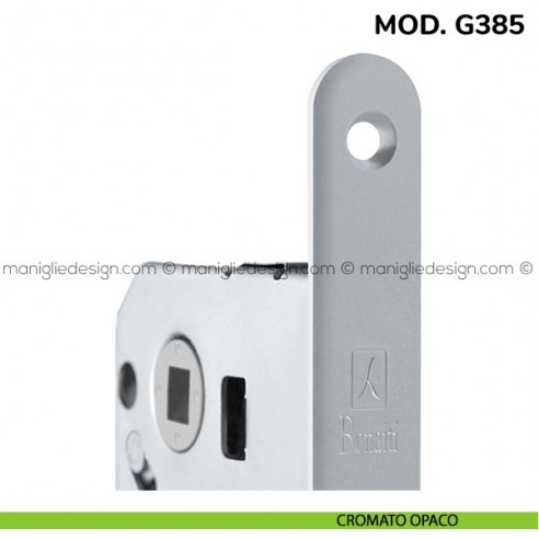 Contropiastra per serratura meccanica Bonaiti modello G385 cromato opaco