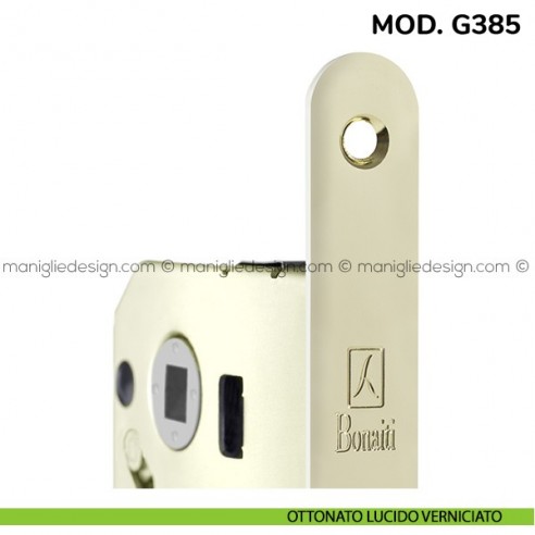 Contropiastra per serratura meccanica Bonaiti modello G385 ottone lucido verniciato