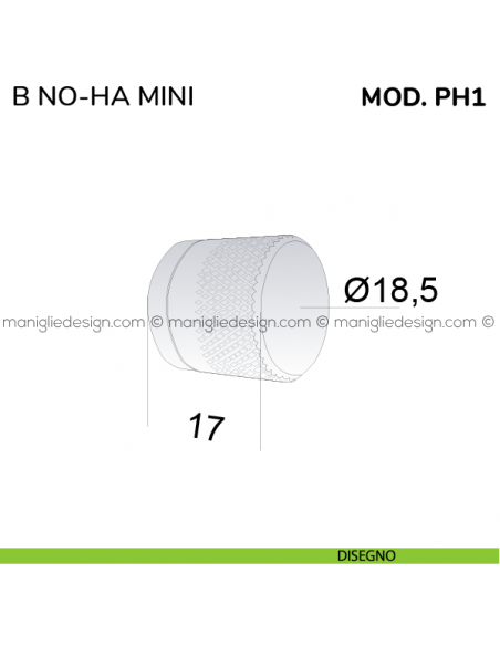 Pomolo per serratura Bonaiti B NO-HA MINI privacy modello PH1