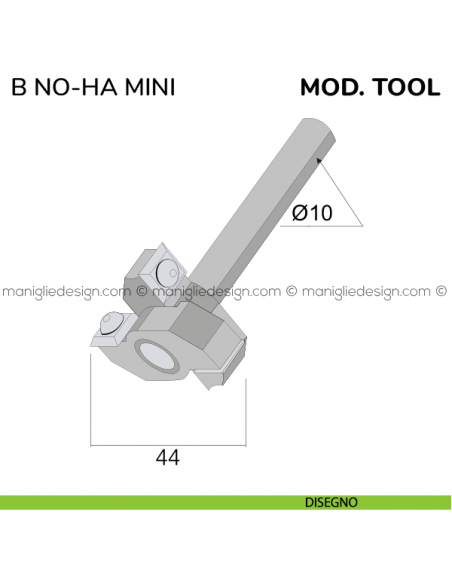 Fresa per serratura Bonaiti B NO-HA MINI modello TOOL disegno