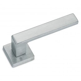 Maniglia per porta Quadrata cromo satinato moderna