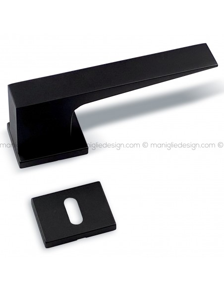 Maniglia per porta ALU 488 Comit con rosetta rettangolare