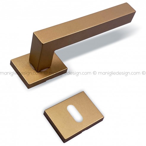 Maniglia per porta ALU 430 Comit con rosetta rettangolare