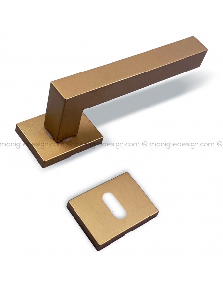 Maniglia per porta ALU 430 Comit con rosetta rettangolare