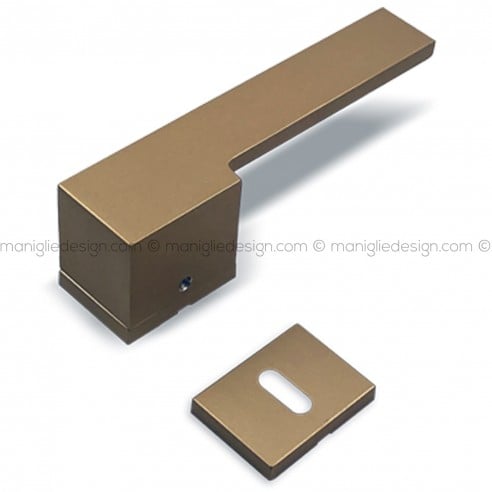 Maniglia per porta ALU 575 Comit con rosetta rettangolare