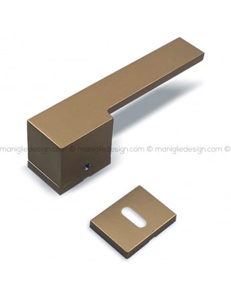 Maniglia per porta ALU 575 Comit con rosetta rettangolare