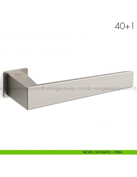 Maniglia per porta 40+1 Mandelli nickel satinato