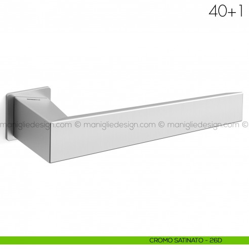 Maniglia per porta 40+1 Mandelli cromo satinato