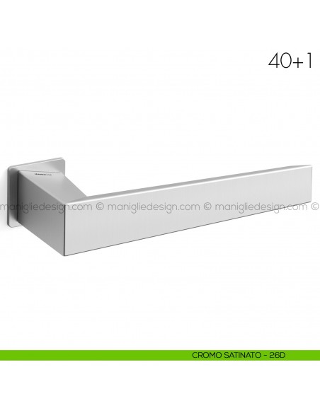 Maniglia per porta 40+1 Mandelli cromo satinato