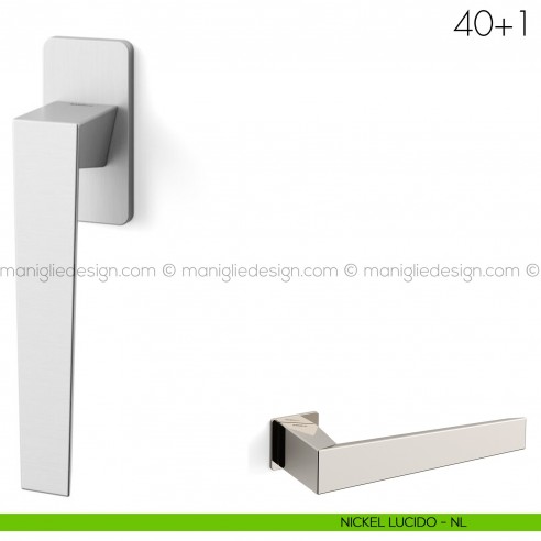 Maniglia per finestra martellina DK 40+1 Mandelli nickel lucido