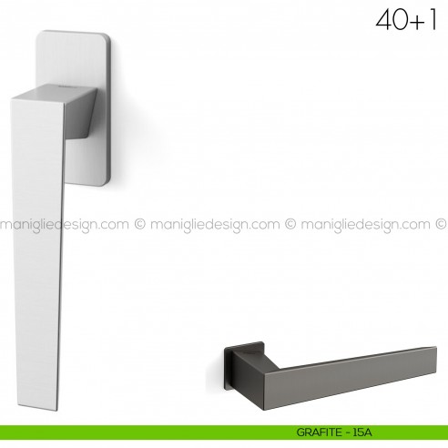 Maniglia per finestra martellina DK 40+1 Mandelli grafite