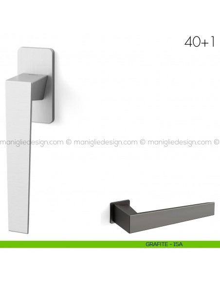 Maniglia per finestra martellina DK 40+1 Mandelli grafite