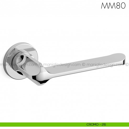 Maniglia per porta MM80 Mandelli cromo lucido