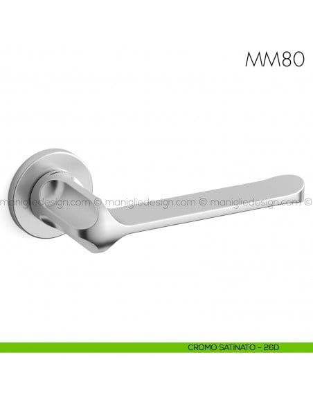 Maniglia per porta MM80 Mandelli cromo satinato