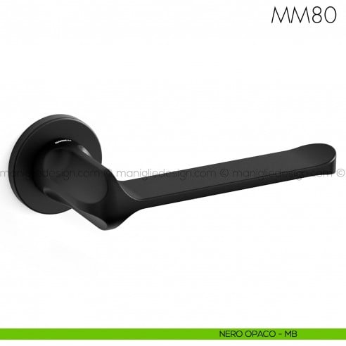 Maniglia per porta MM80 Mandelli nero opaco
