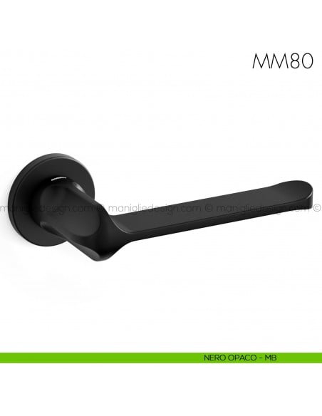 Maniglia per porta MM80 Mandelli nero opaco
