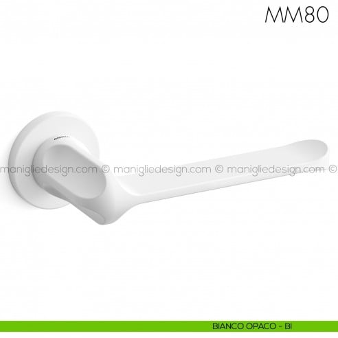 Maniglia per porta MM80 Mandelli bianco opaco