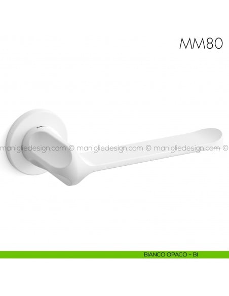 Maniglia per porta MM80 Mandelli bianco opaco