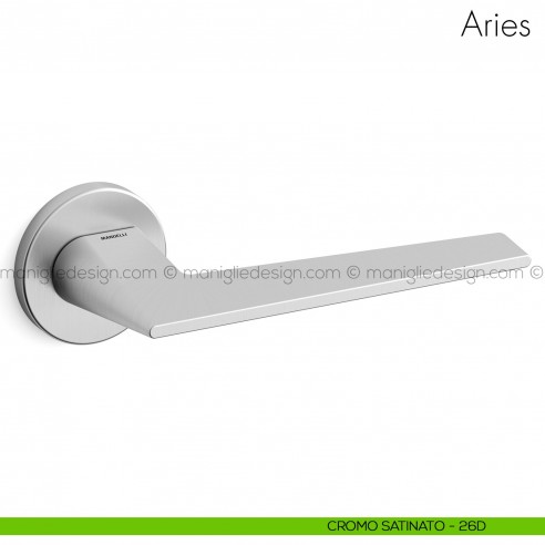 Maniglia per porta Aries Mandelli cromo satinato