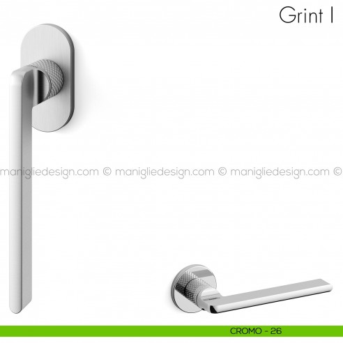 Maniglia per finestra martellina DK Grint Mandelli cromo